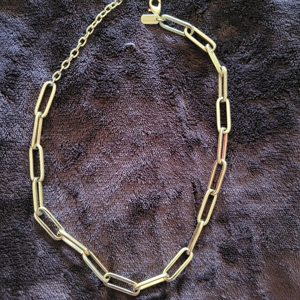 Melinda Maria Gold Oval Link Necklace